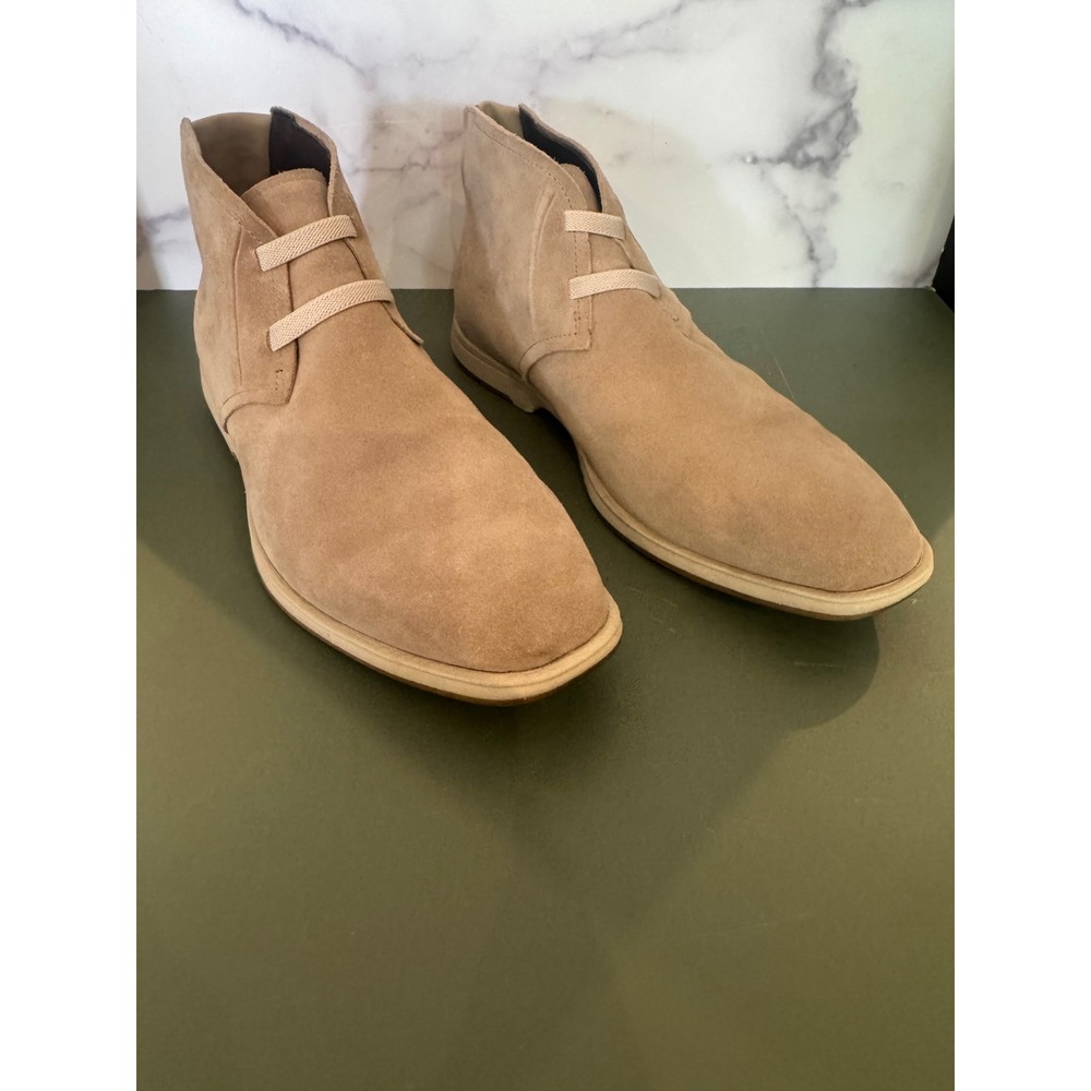 Cole Haan Mens Tan Suede Chukka Desert Boots Size 10.5 C Beige Lace Up Shoes